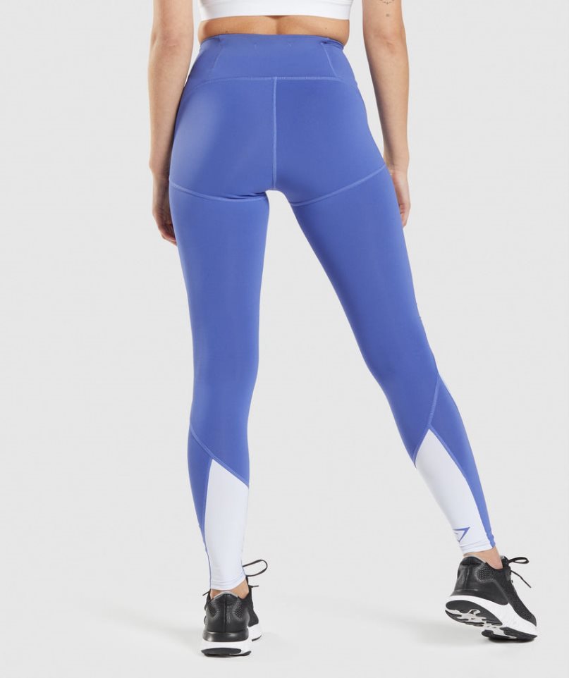 Women's Gymshark Pulse Mesh Leggings Blue | CA A16385